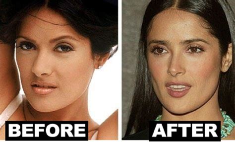 salma hayek big boobs|Salma Hayek Before and After Plastic Surgery: Boobs, Nose, Face